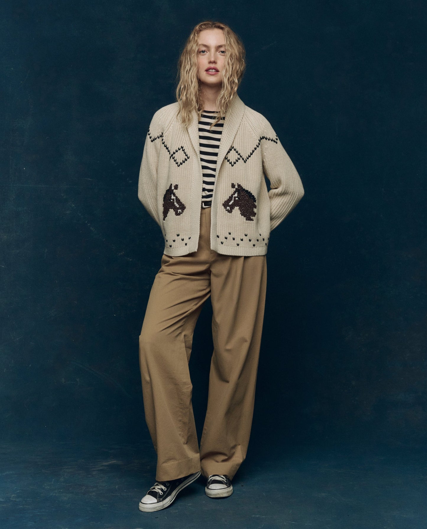 The Horse Lodge Cardigan. -- Cream