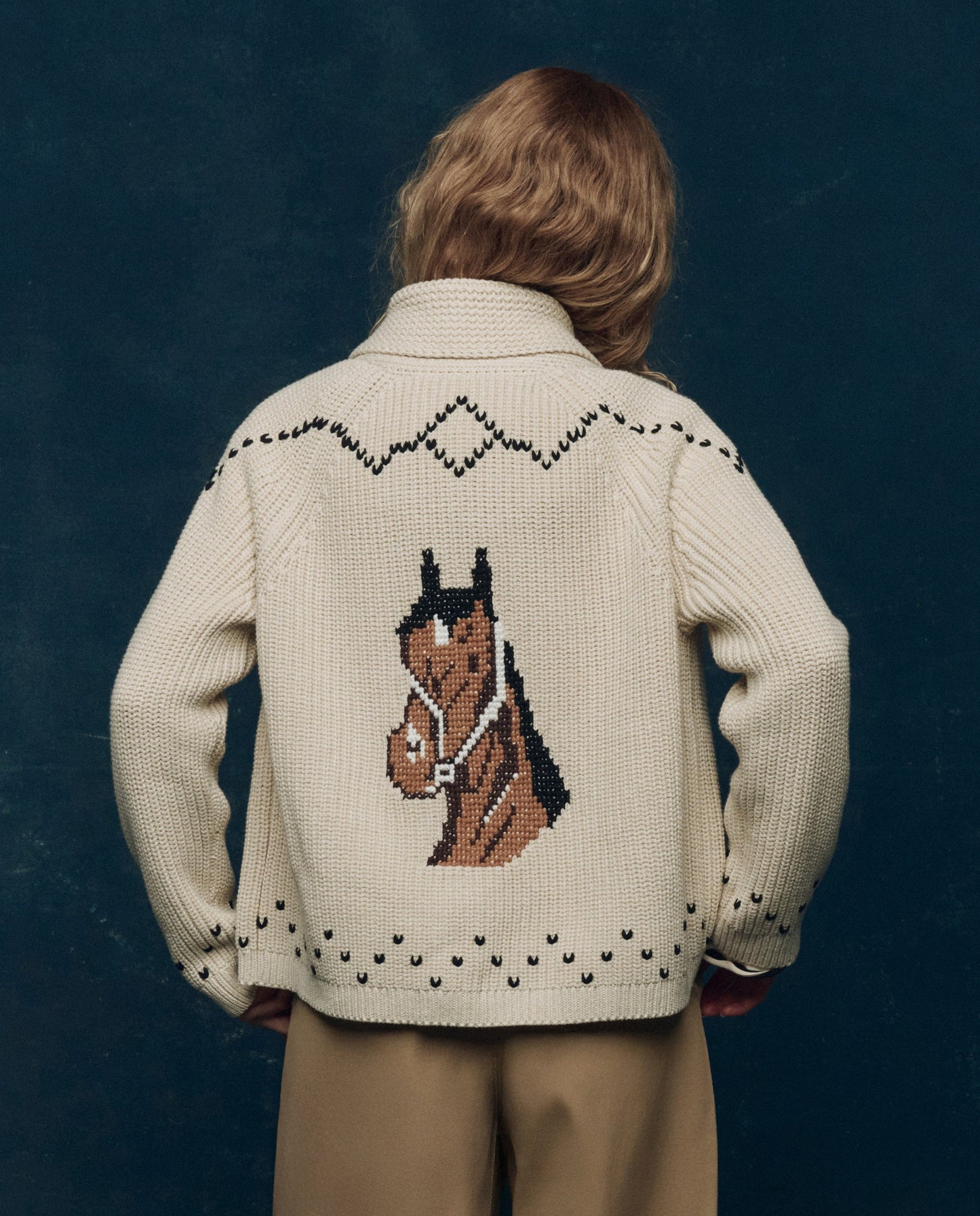 The Horse Lodge Cardigan. -- Cream