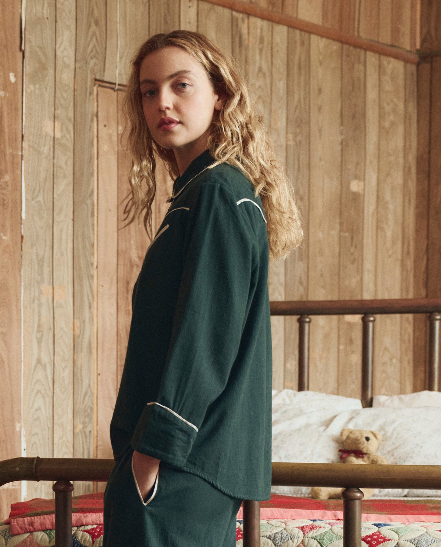 The Flannel Western Pajama Shirt. -- Pine and Cream