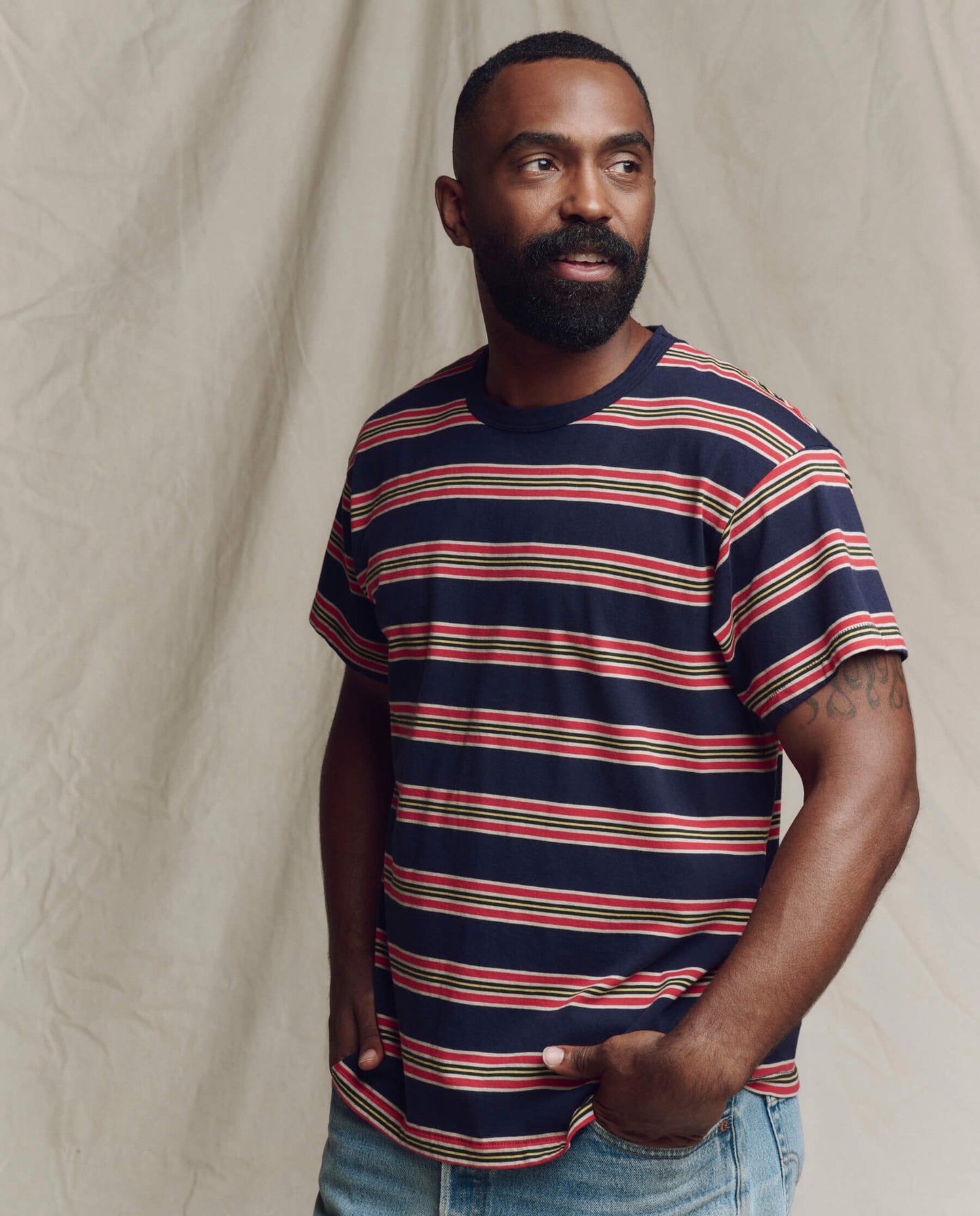 The Men's Boxy Crew. -- Scout Stripe