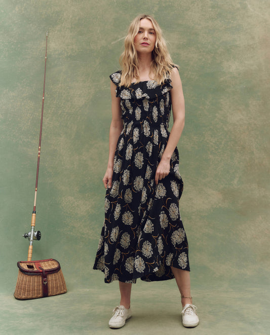 The Havana Dress. -- Black Dancing Floral