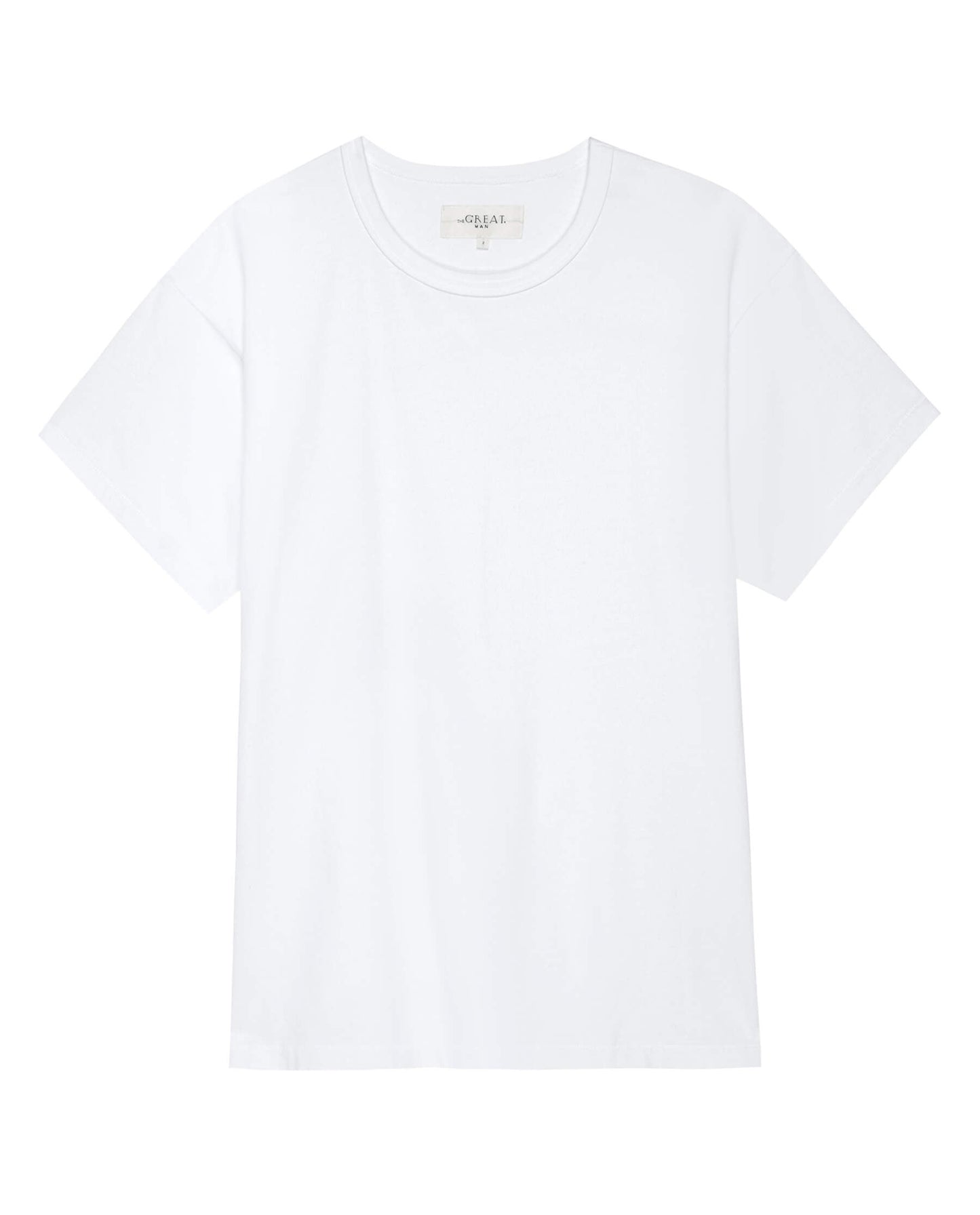 The Men's Pure Knits Boxy Crew. Solid -- True White