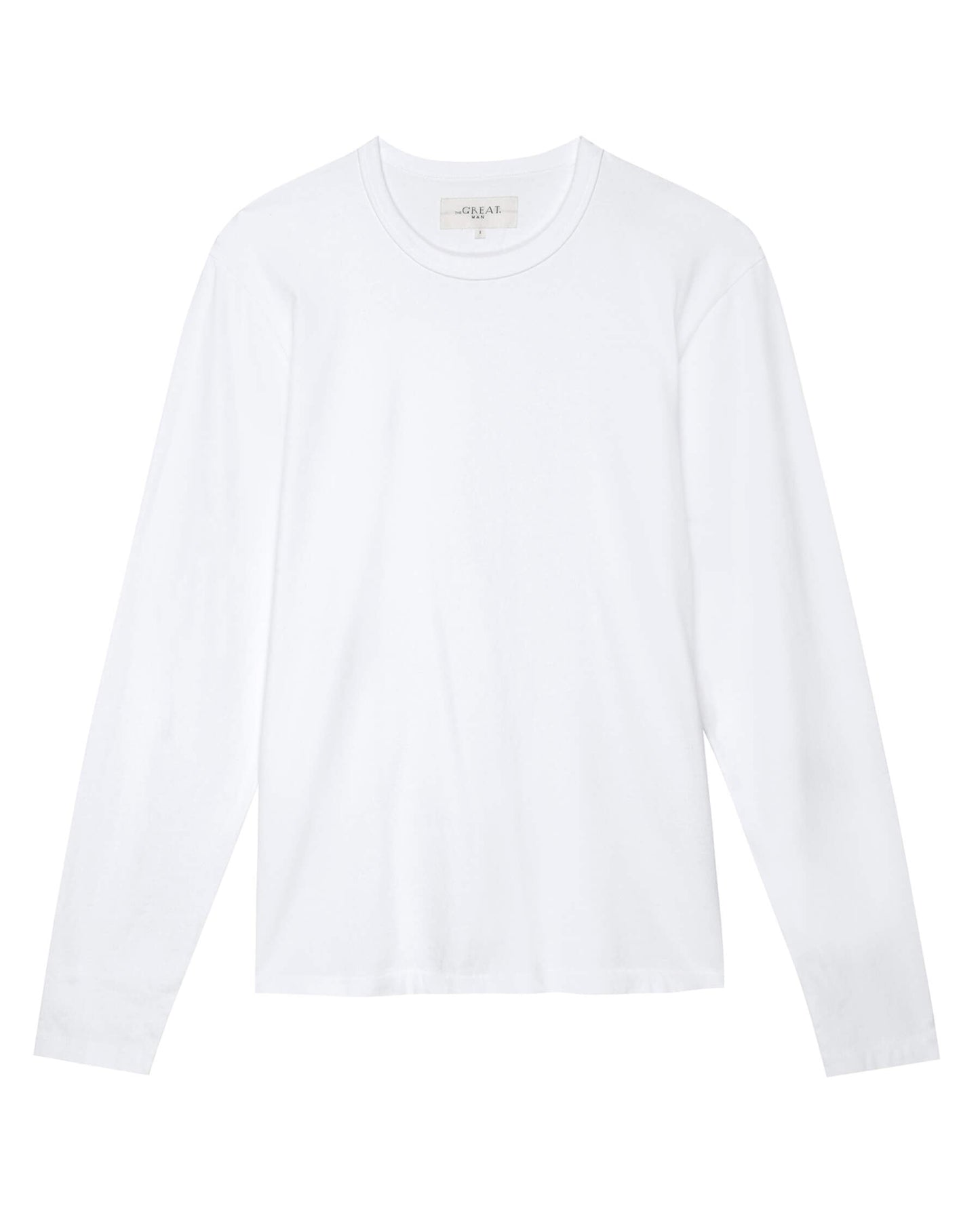 The Men's Pure Knits Long Sleeve Slim Crew. -- True White