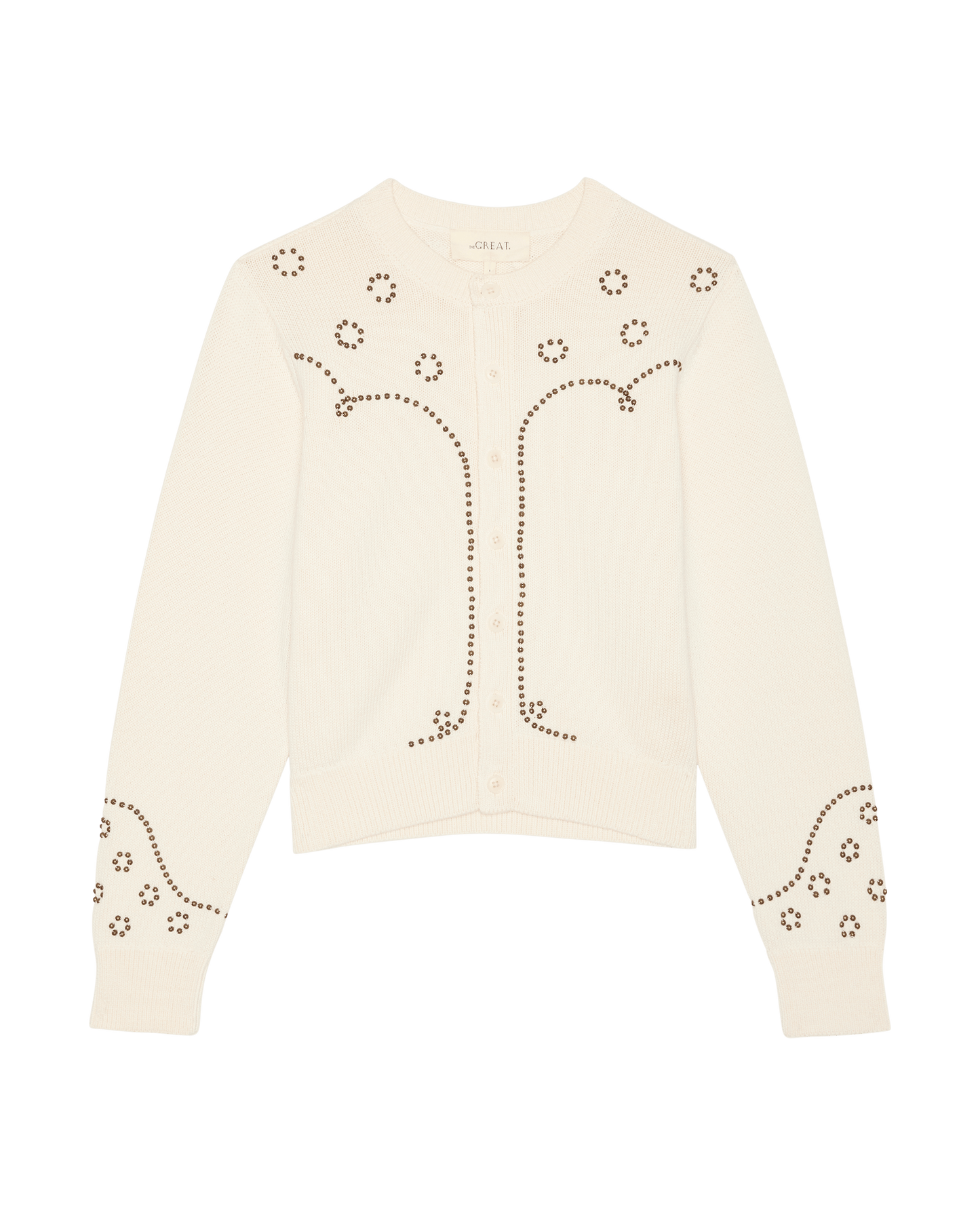 The Studded Cardigan. -- Natural