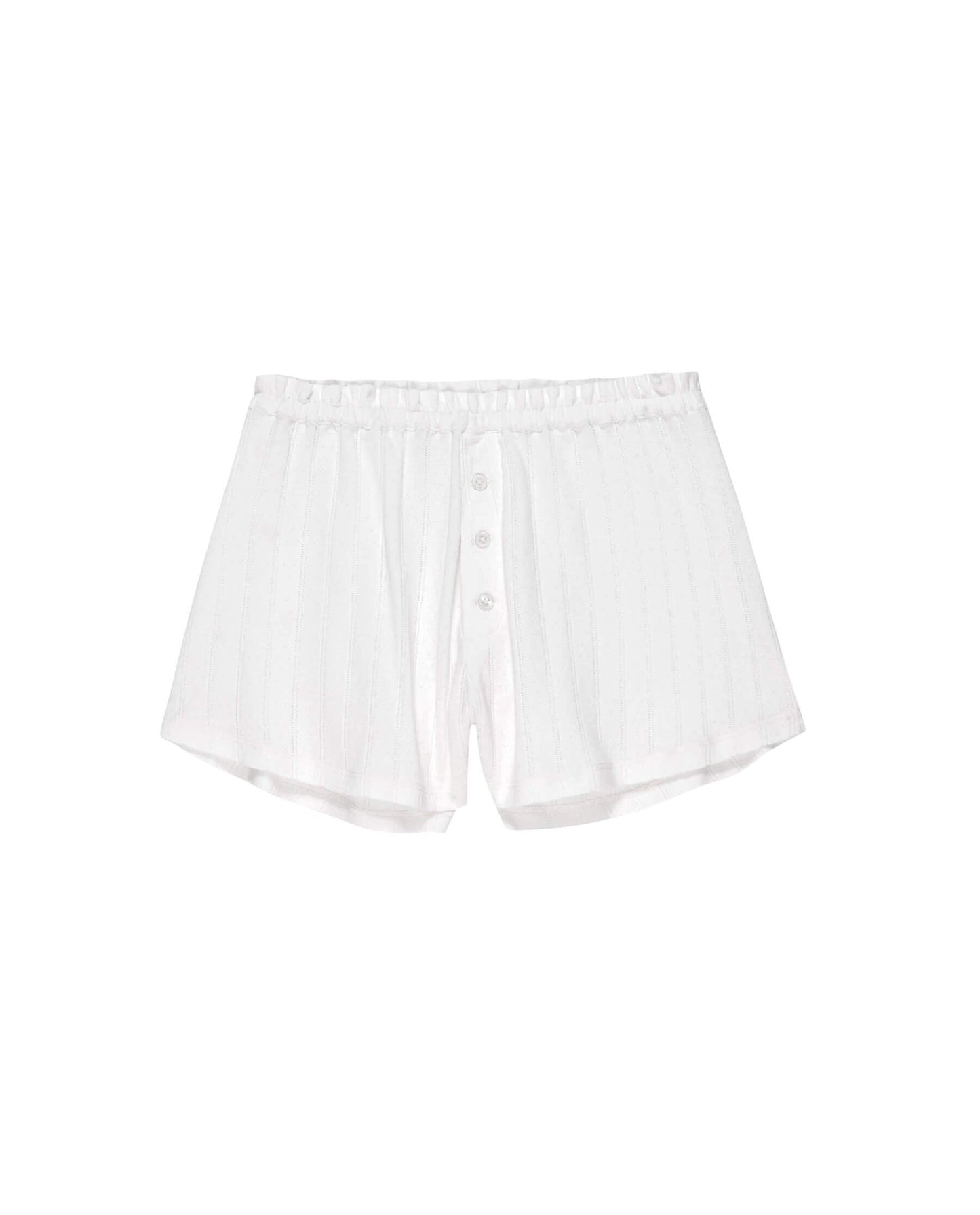 The Pointelle Tap Short. -- White