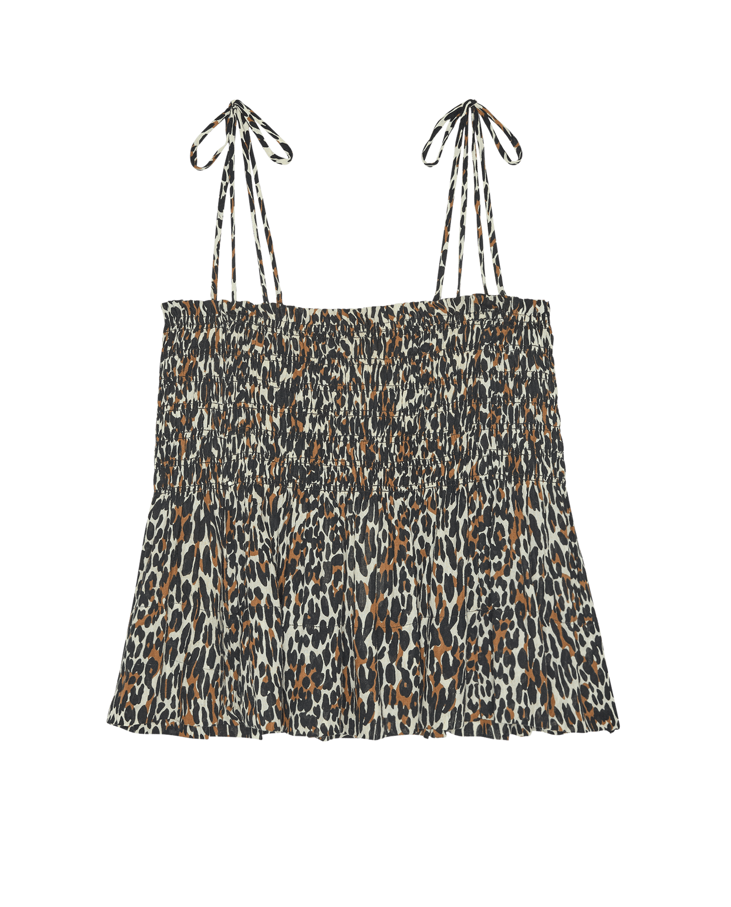 The Tide Smocked Top. -- Leopard