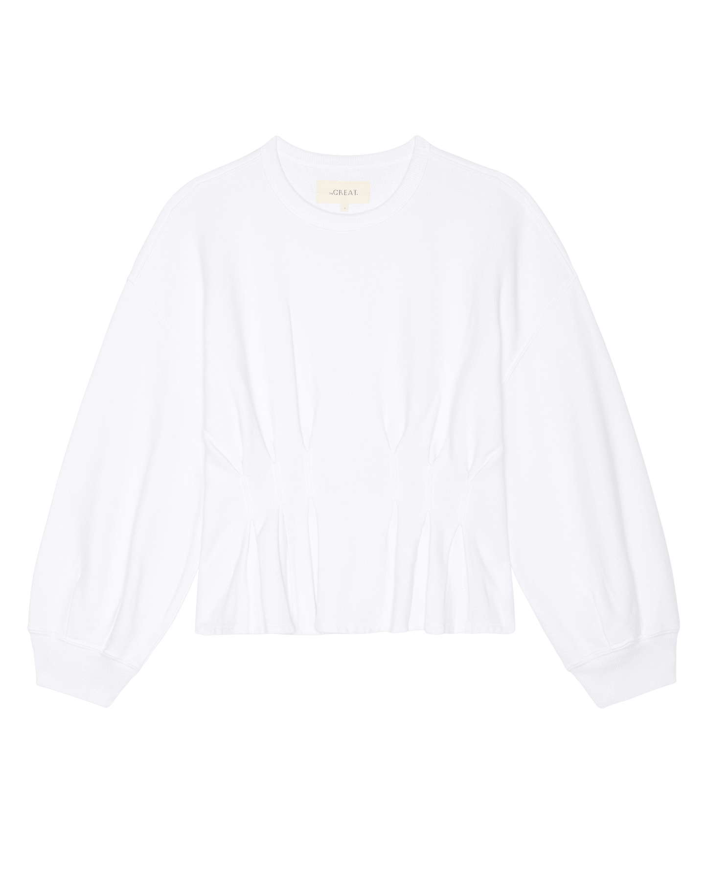 The Slouchy Corset Sweatshirt. -- True White
