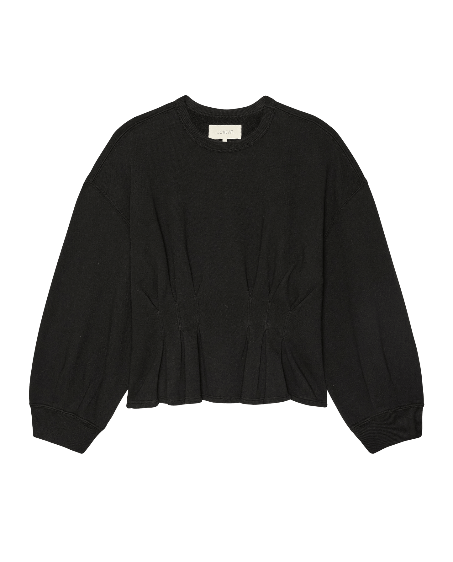 The Slouchy Corset Sweatshirt. -- True Black
