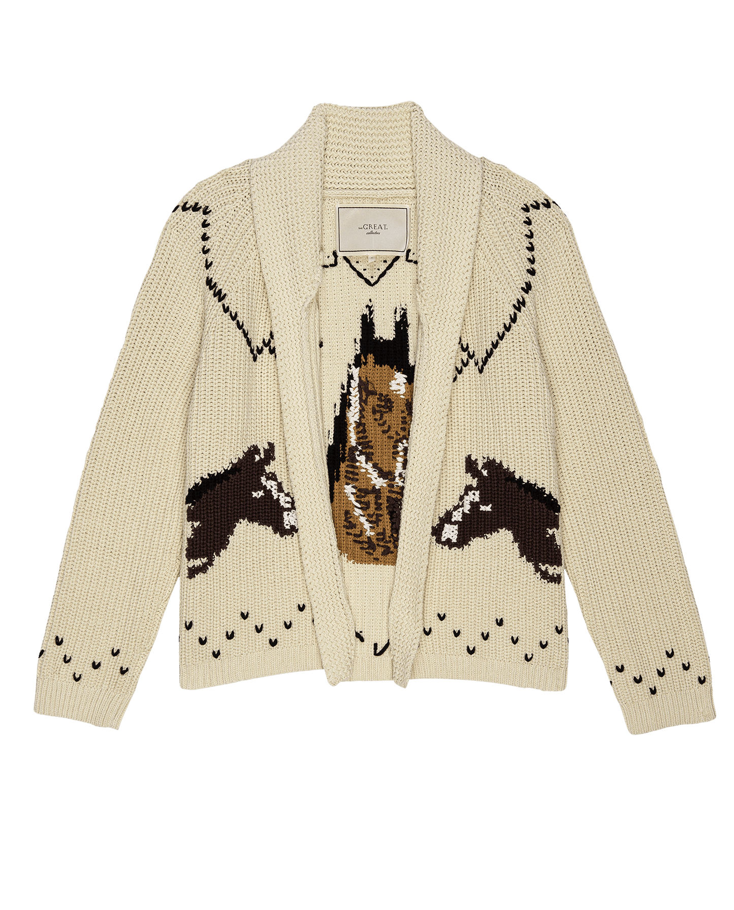 The Horse Lodge Cardigan. -- Cream
