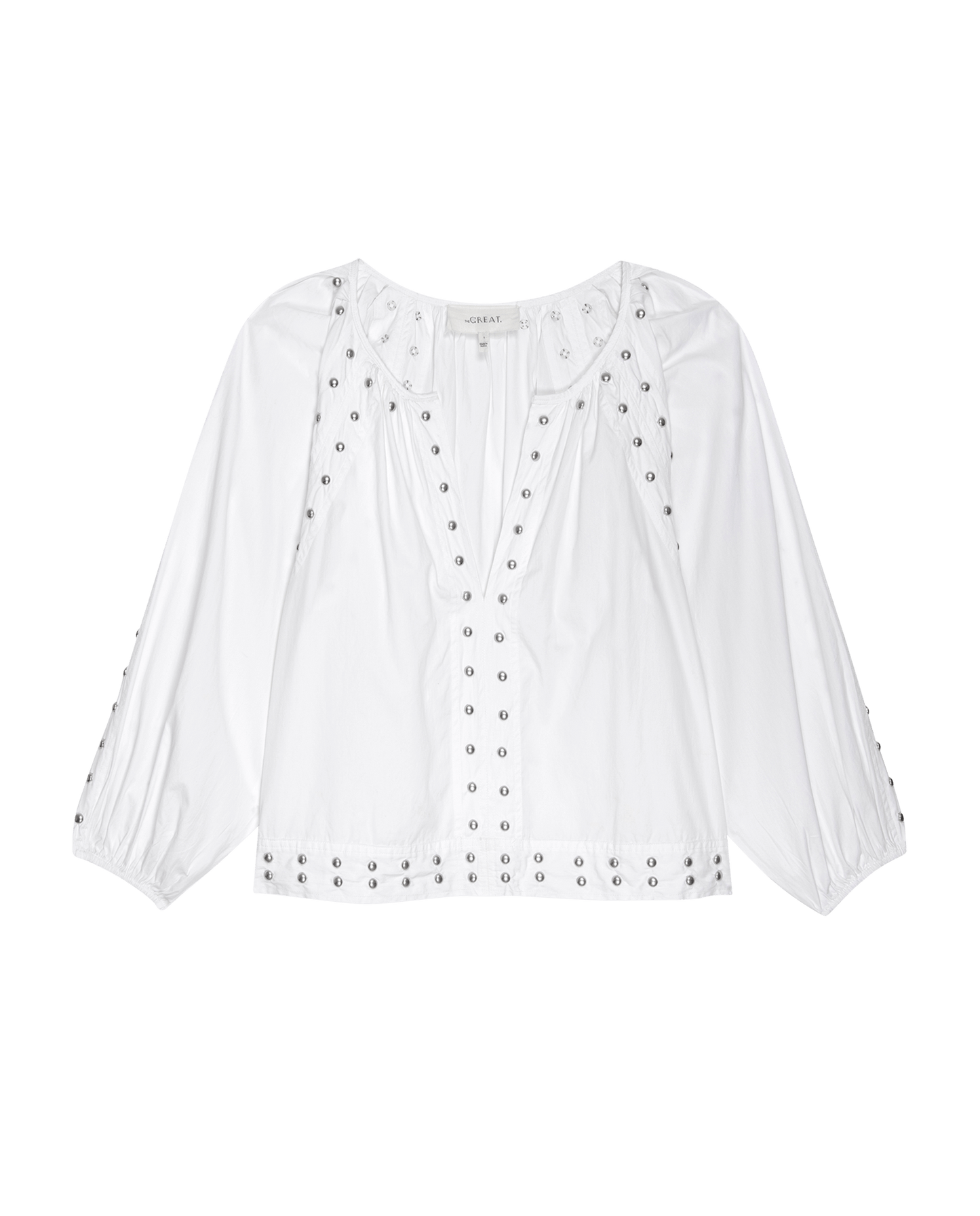The Bodega Top with Studs. -- White