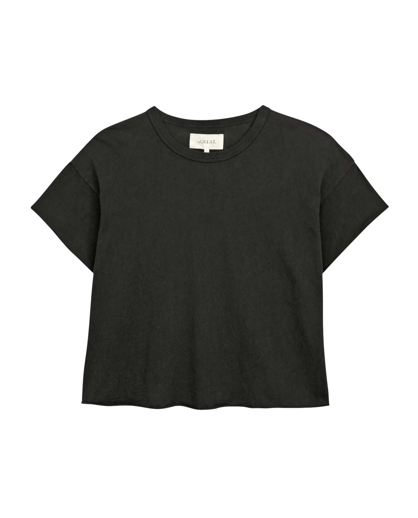The Crop Tee. Solid -- Almost Black