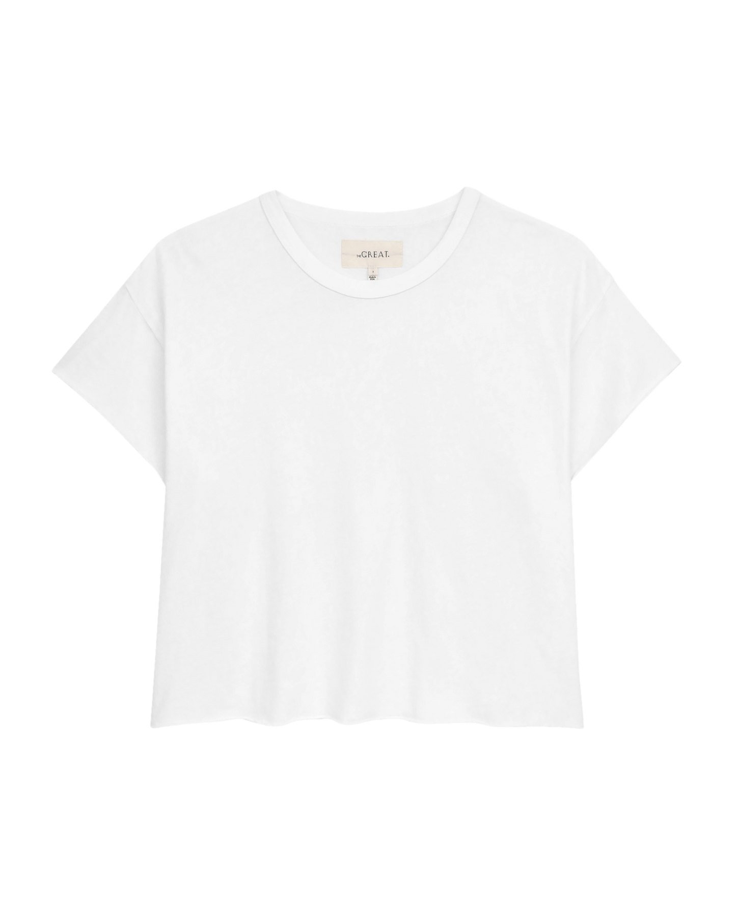 The Crop Tee. Solid -- True White