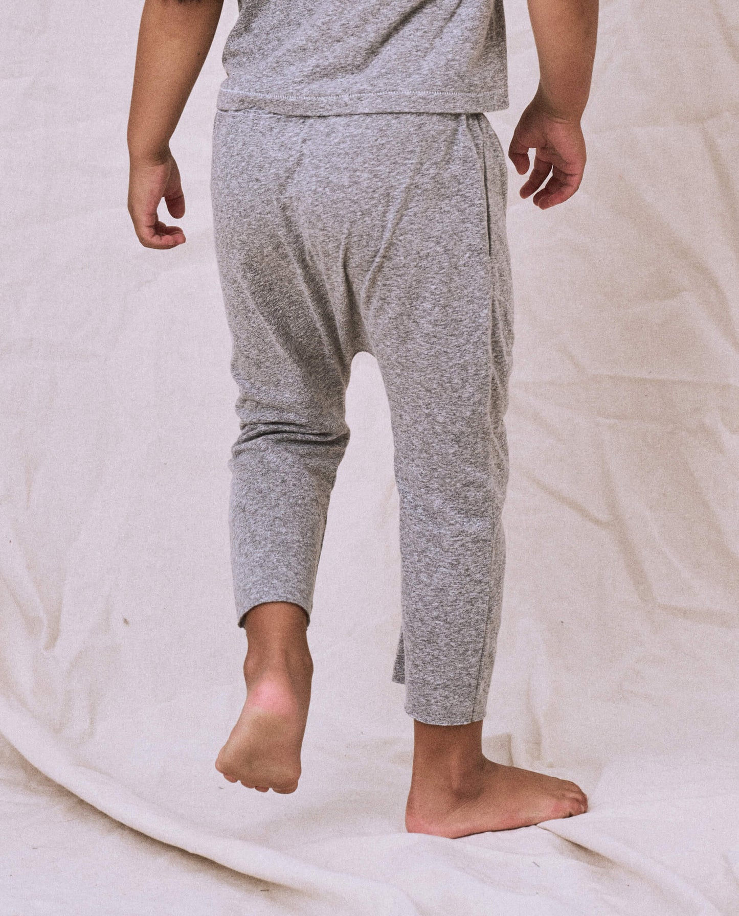 The Little Jersey Crop Pant. -- Heather Grey