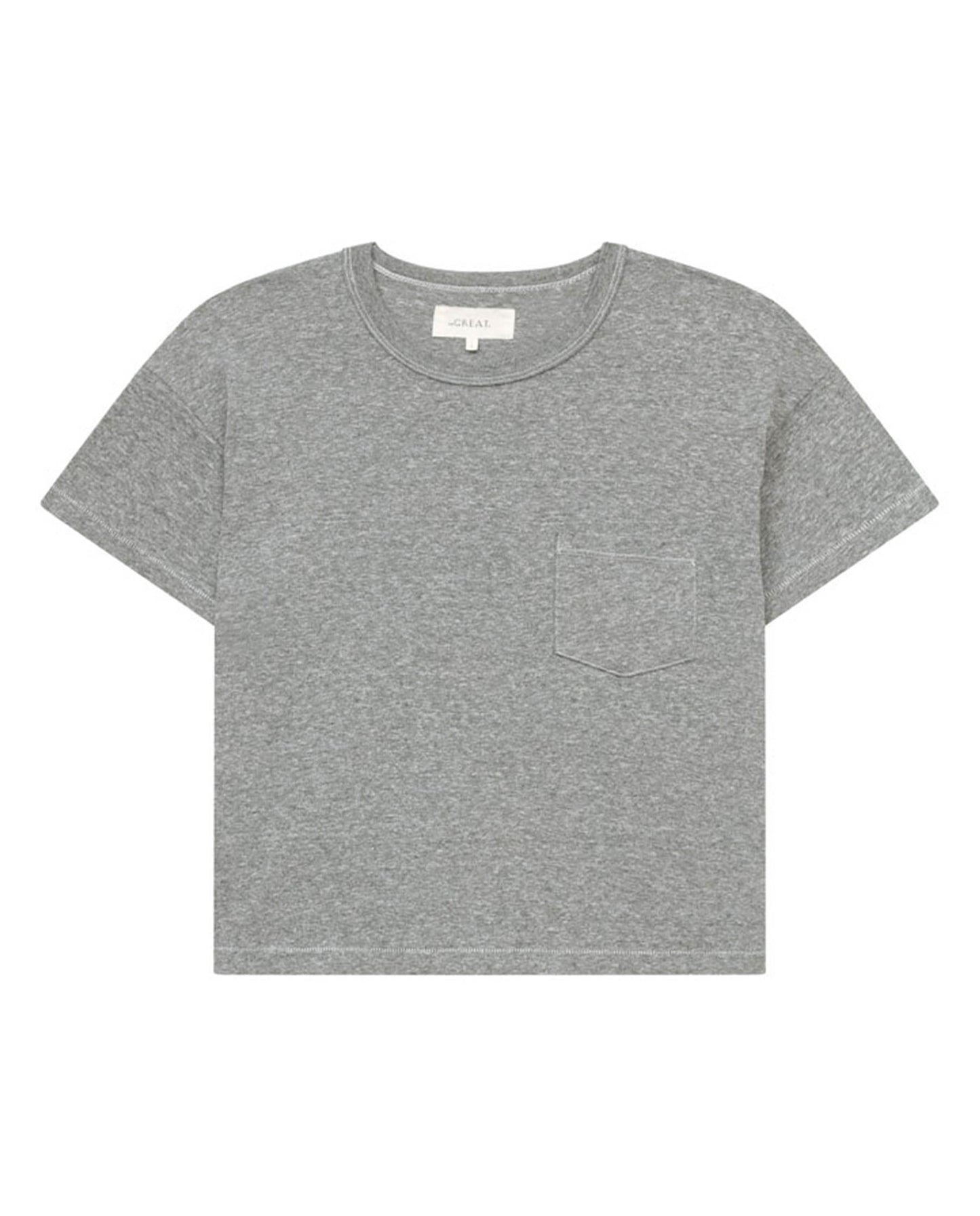 The Pocket Tee. -- Heather Grey