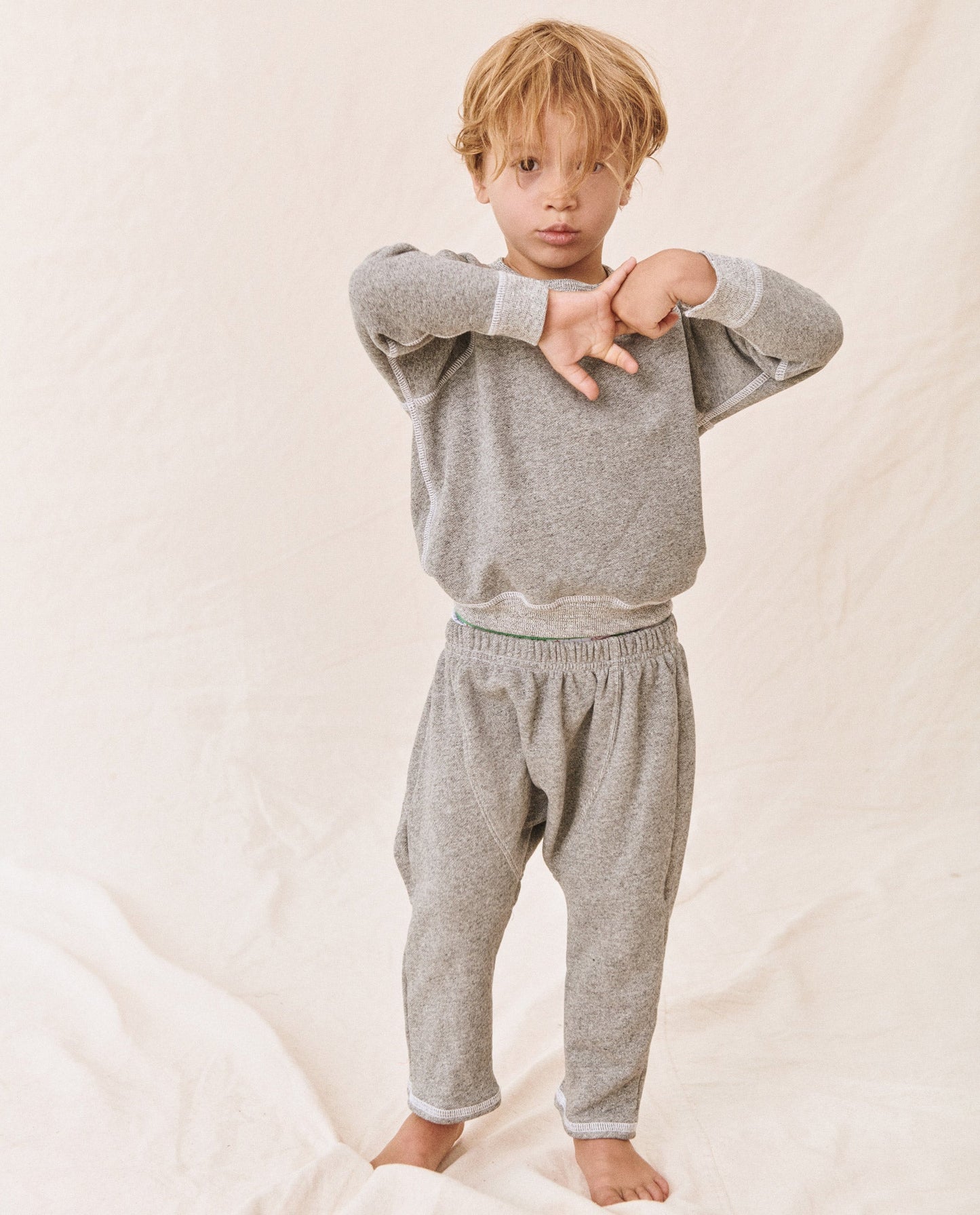 The Little College Sweatshirt. Solid -- Varsity Grey