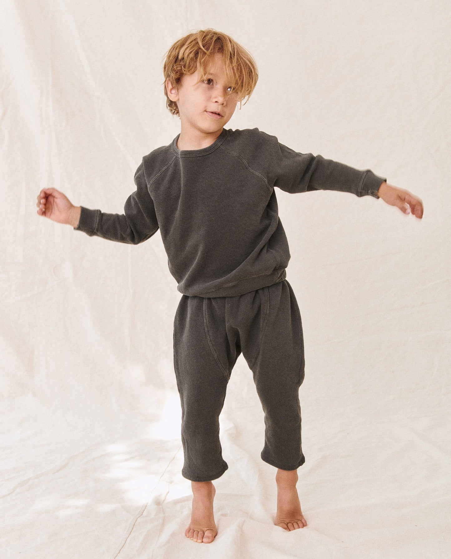 The Little College Sweatshirt. Solid -- Washed Black